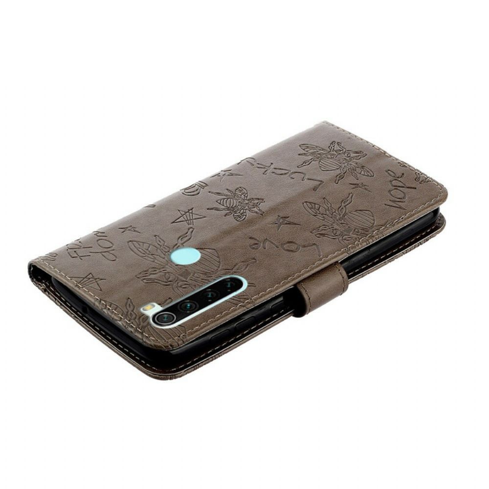 Leren Hoesje voor Xiaomi Redmi Note 8 Smile Bee Charm