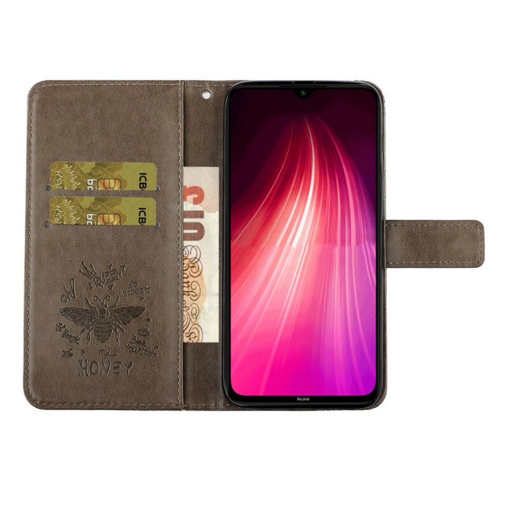 Leren Hoesje voor Xiaomi Redmi Note 8 Smile Bee Charm