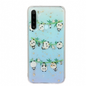 Telefoonhoesje voor Xiaomi Redmi Note 8 Panda's Aan De Waslijn