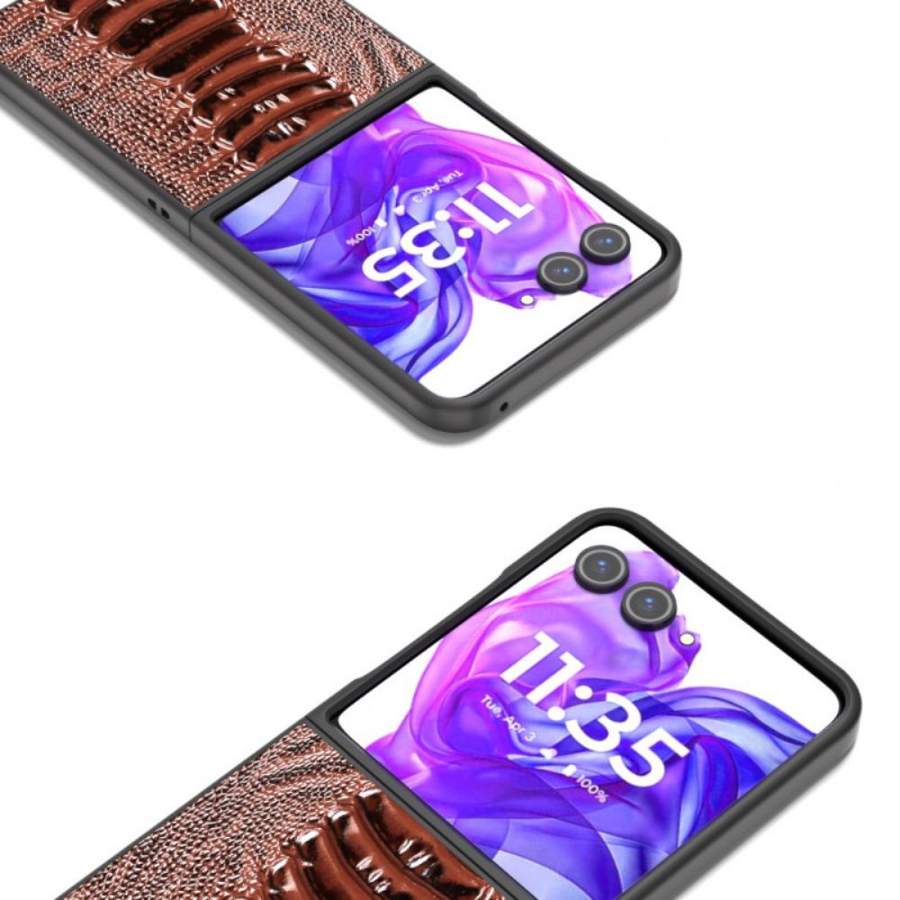 Hoesje Voor Motorola Razr 50 Ultra Leer Met Krokodillentextuur