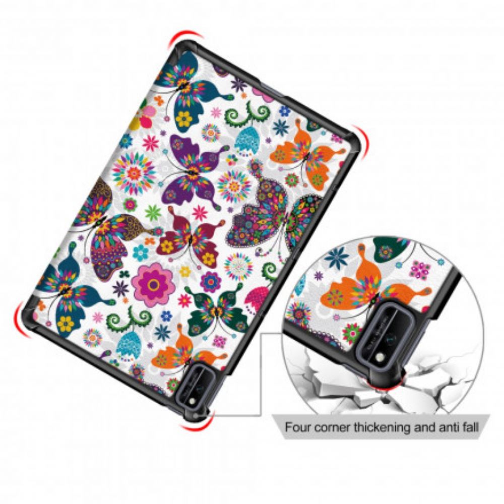 Bescherming Hoesje voor Huawei MatePad New Verbeterde Retro Vlinders En Bloemen