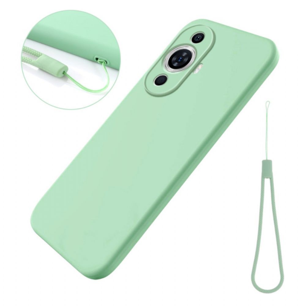 Cover Hoesje Huawei Nova 11 Pro Telefoonhoesje Vloeibare Siliconen Band