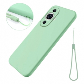 Cover Hoesje Huawei Nova 11 Pro Telefoonhoesje Vloeibare Siliconen Band