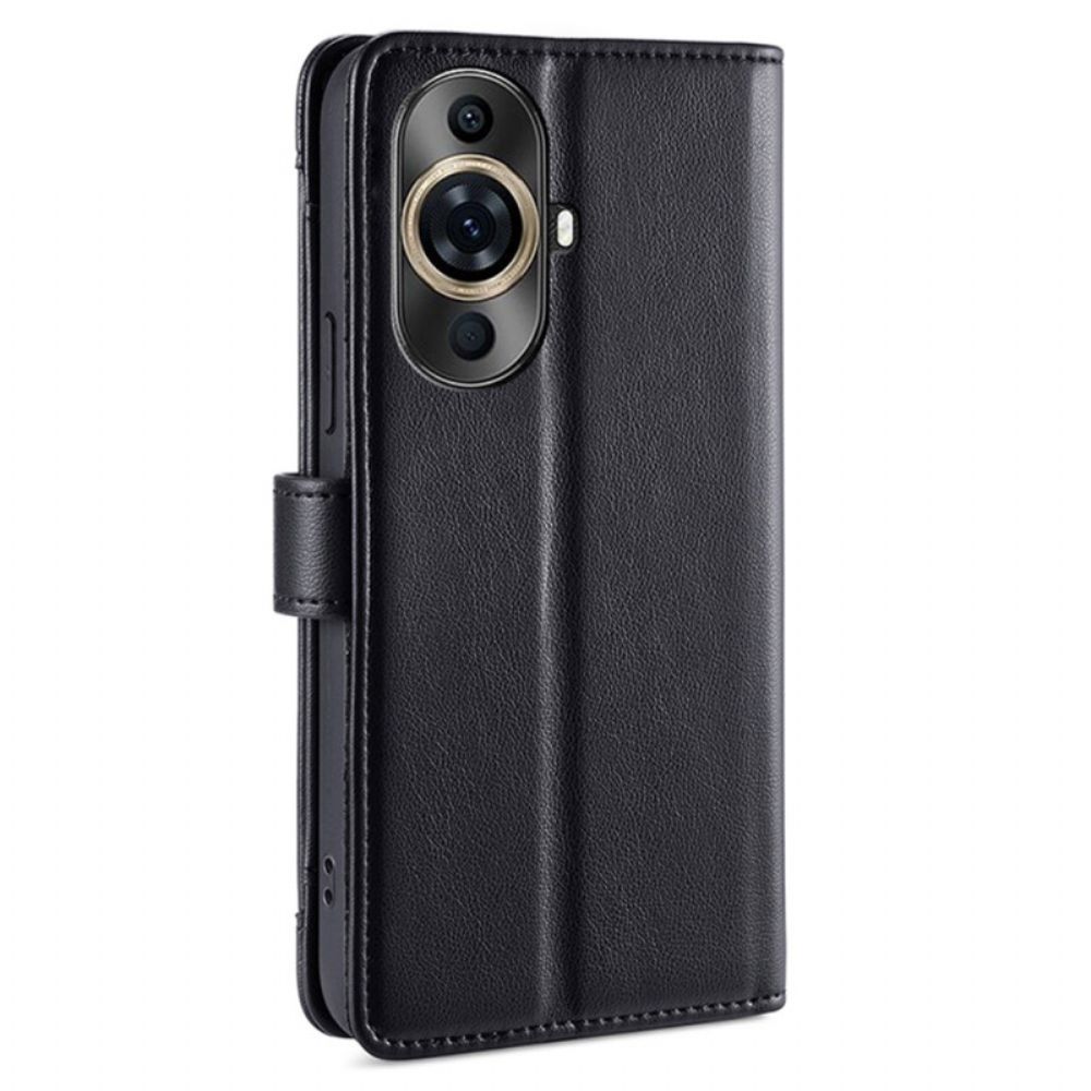 Flip Case Leren Huawei Nova 11 Pro Portemonnee Met Band En Schouderband