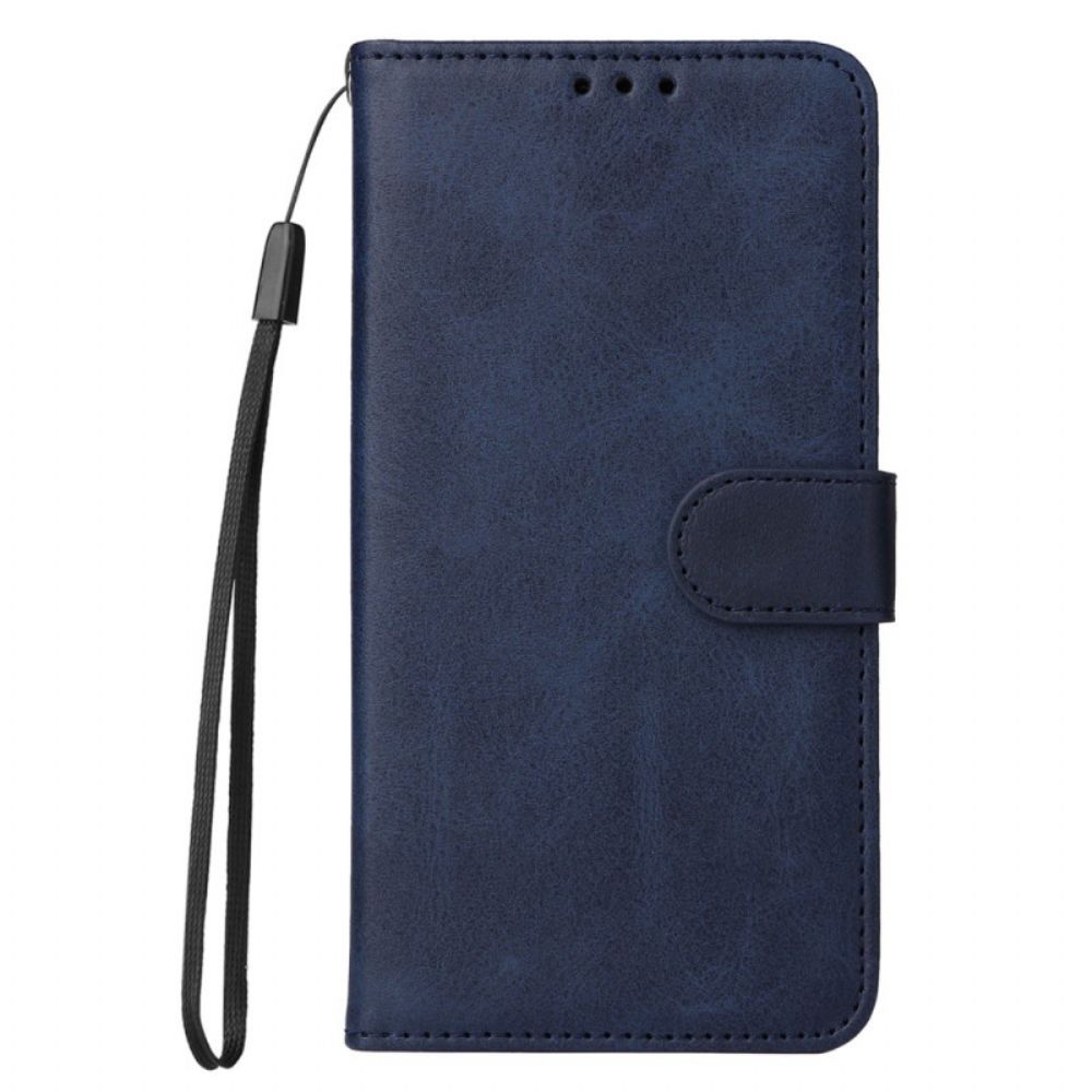 Leren Hoesje Huawei Nova 11 Pro Effen Leerstijl Met Riem