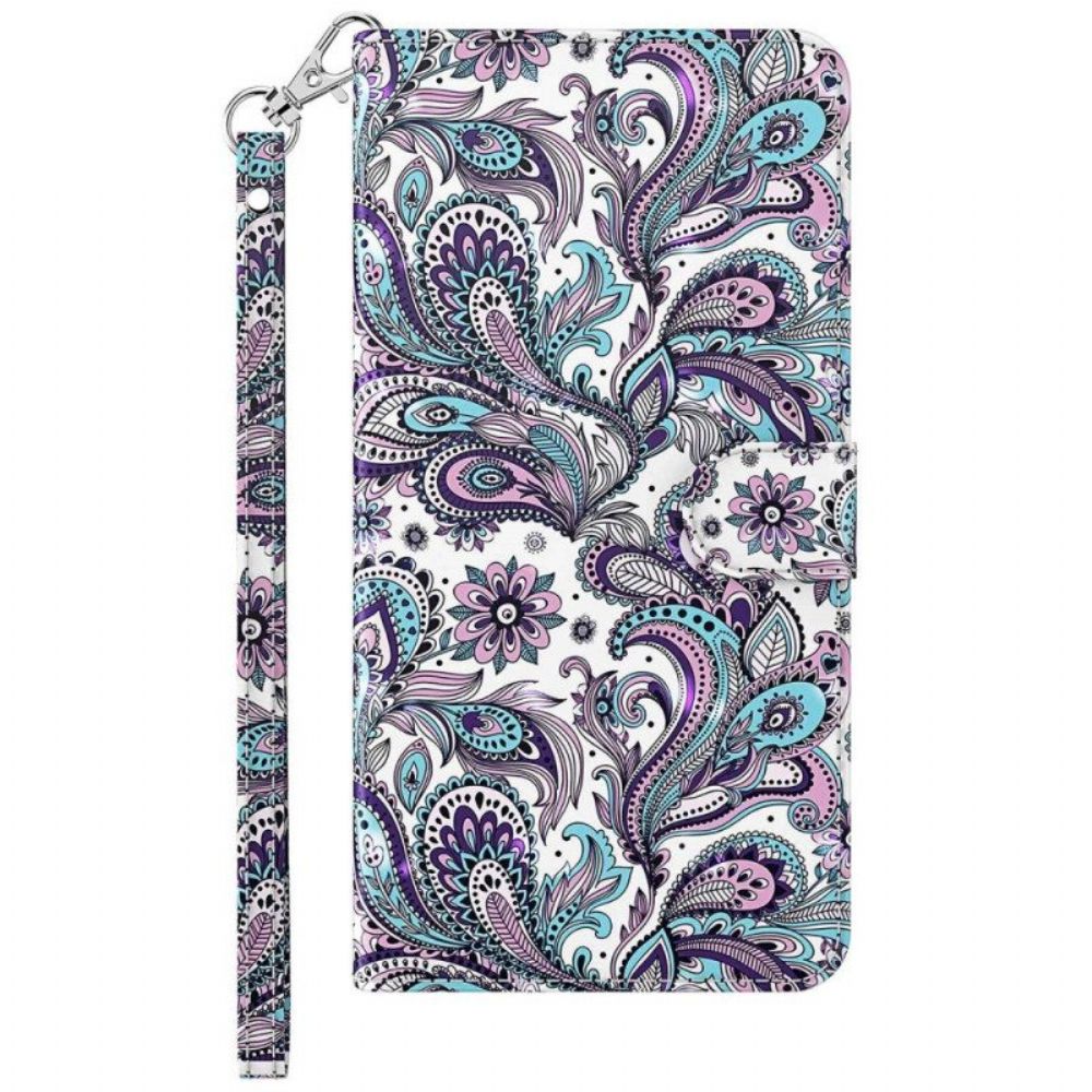 Folio-hoesje voor Samsung Galaxy M13 Abstractie Met Lanyard