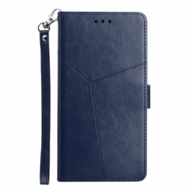 Folio-hoesje voor Samsung Galaxy M13 Stijl Leer Y Design