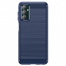 Hoesje voor Samsung Galaxy M13 Geborstelde Koolstofvezel