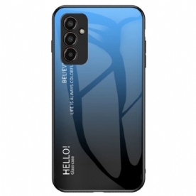 Hoesje voor Samsung Galaxy M13 Gehard Glas Hallo