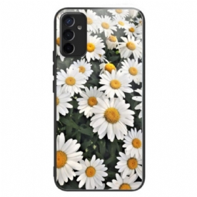 Hoesje voor Samsung Galaxy M13 Madeliefjes Van Gehard Glas