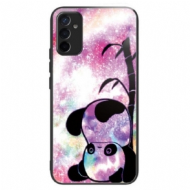 Hoesje voor Samsung Galaxy M13 Panda Gehard Glas