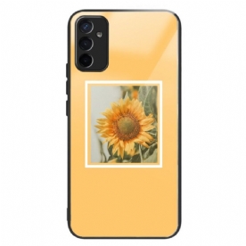 Hoesje voor Samsung Galaxy M13 Tempered Glass Variatie Zonnebloemen