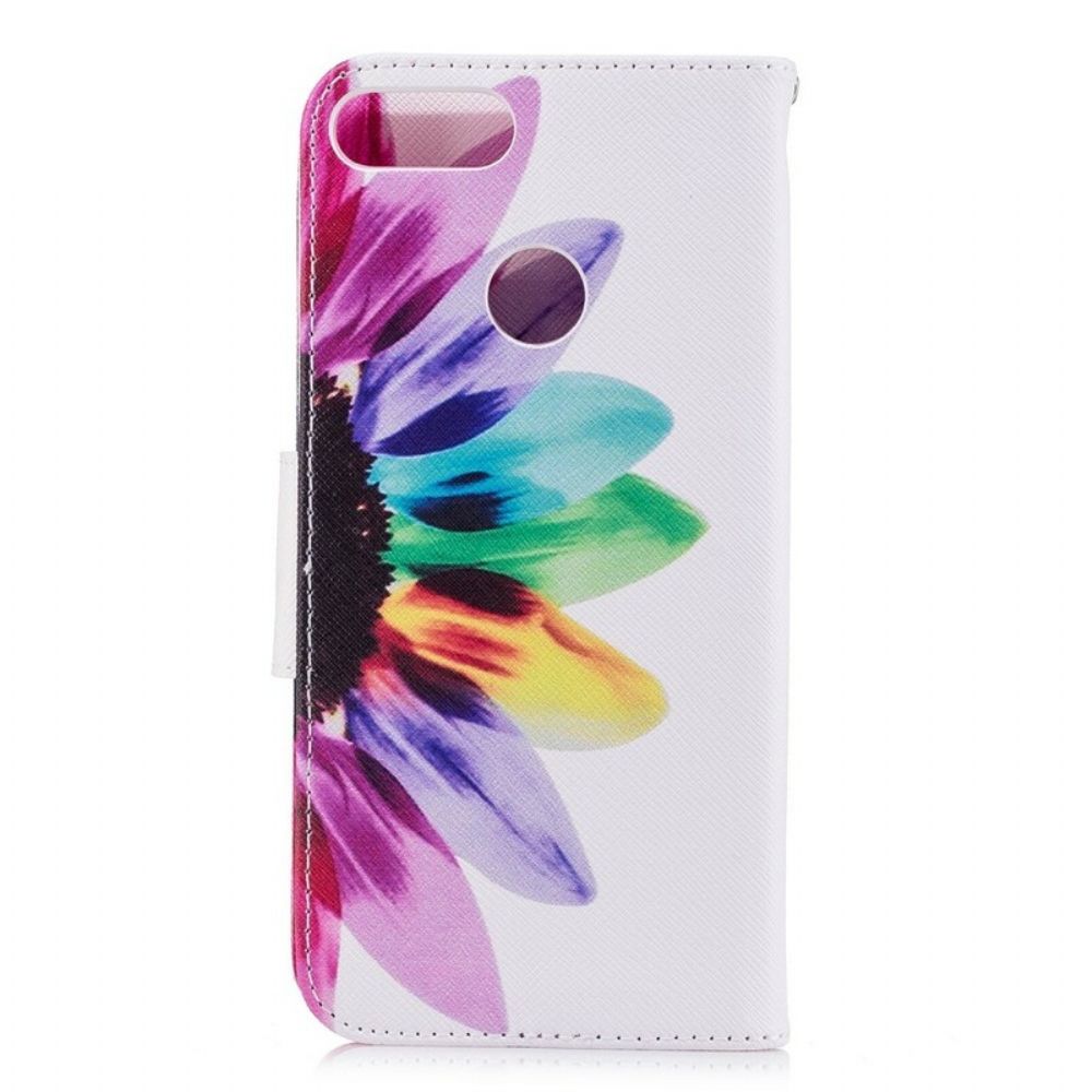 Flip Case voor Huawei P Smart Aquarel Bloem