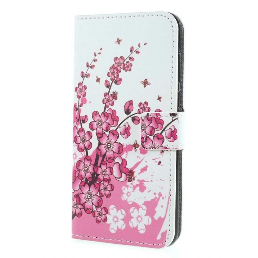 Flip Case voor Huawei P Smart Tropische Bloemen