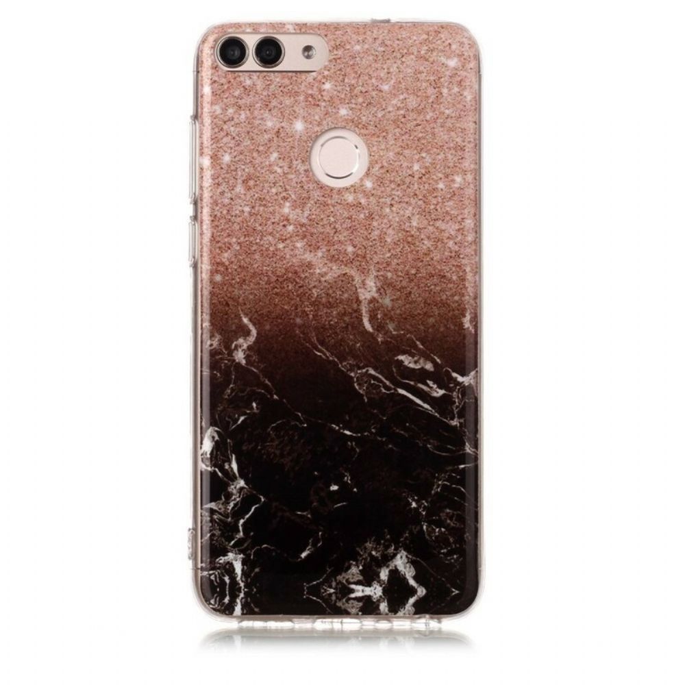 Hoesje voor Huawei P Smart Glitter Marmer