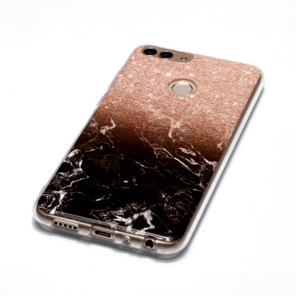 Hoesje voor Huawei P Smart Glitter Marmer