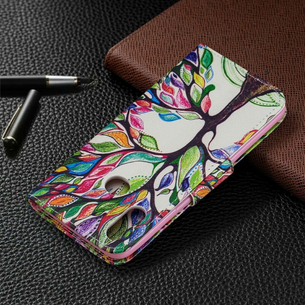 Flip Case voor Samsung Galaxy A10s Gekleurde Boom