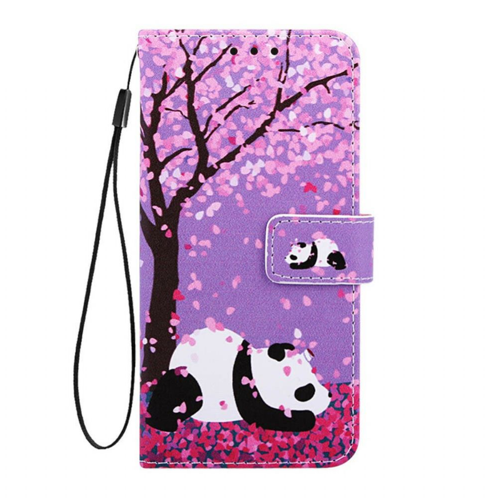 Flip Case voor Samsung Galaxy A10s Panda Bij De Chinese Boom