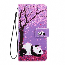 Flip Case voor Samsung Galaxy A10s Panda Bij De Chinese Boom