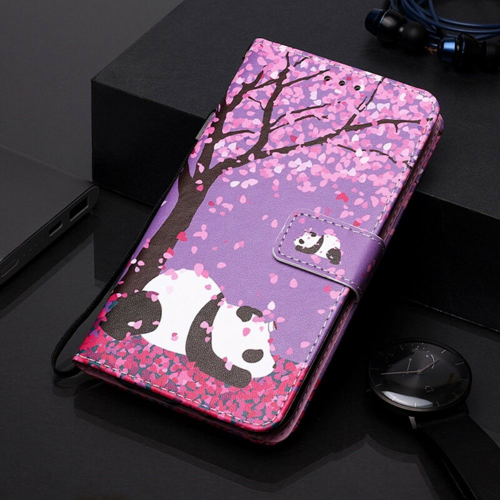 Flip Case voor Samsung Galaxy A10s Panda Bij De Chinese Boom