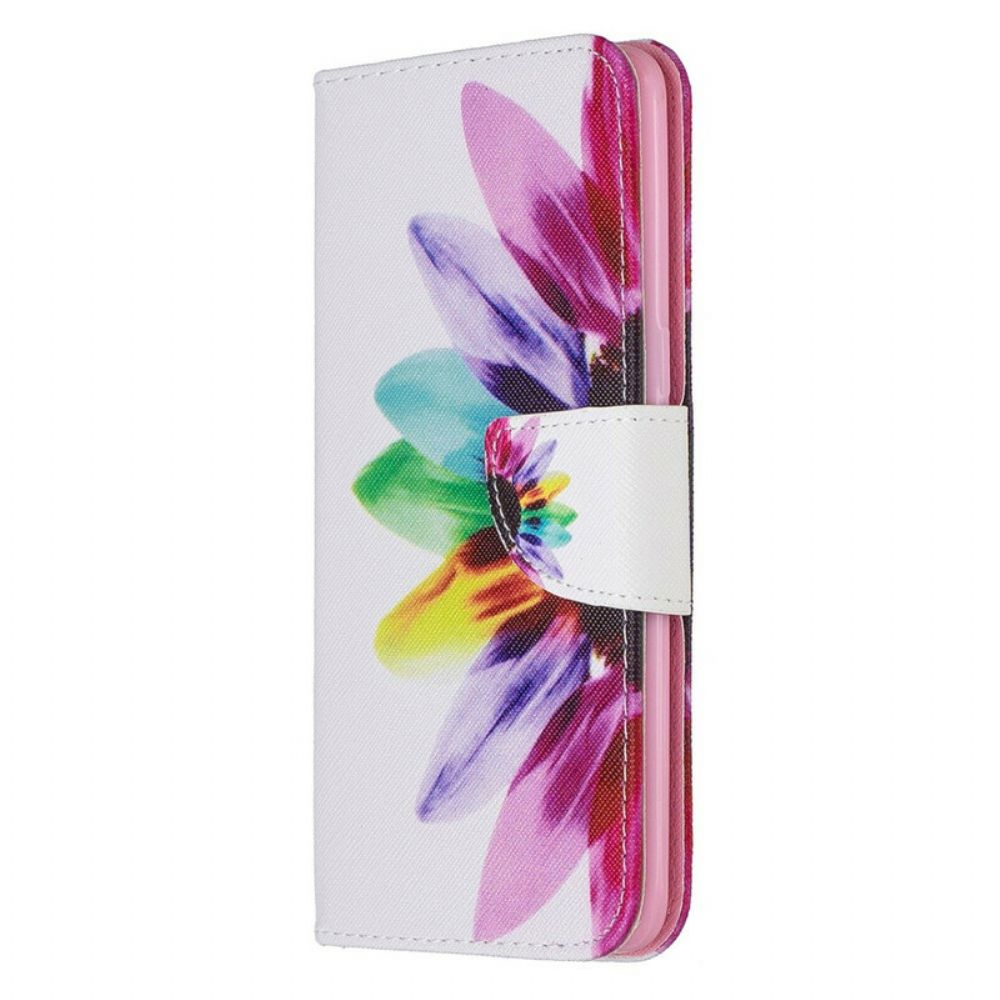 Folio-hoesje voor Samsung Galaxy A10s Aquarel Bloem