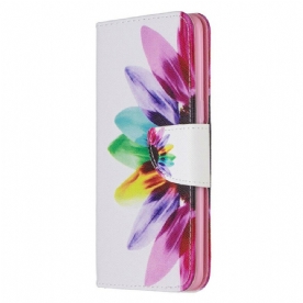 Folio-hoesje voor Samsung Galaxy A10s Aquarel Bloem