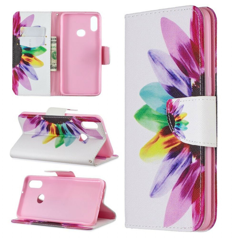 Folio-hoesje voor Samsung Galaxy A10s Aquarel Bloem