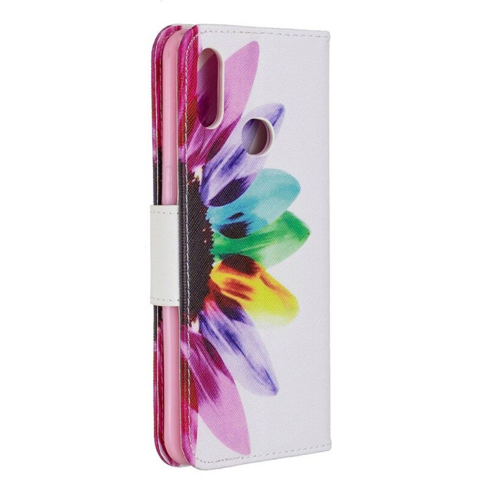 Folio-hoesje voor Samsung Galaxy A10s Aquarel Bloem