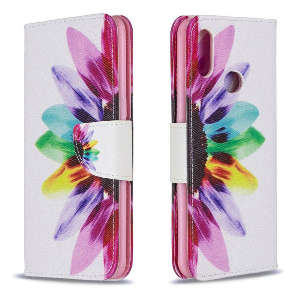 Folio-hoesje voor Samsung Galaxy A10s Aquarel Bloem