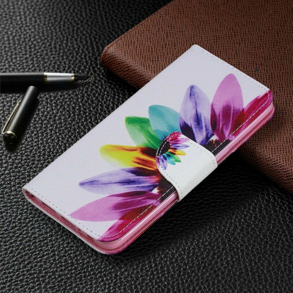 Folio-hoesje voor Samsung Galaxy A10s Aquarel Bloem