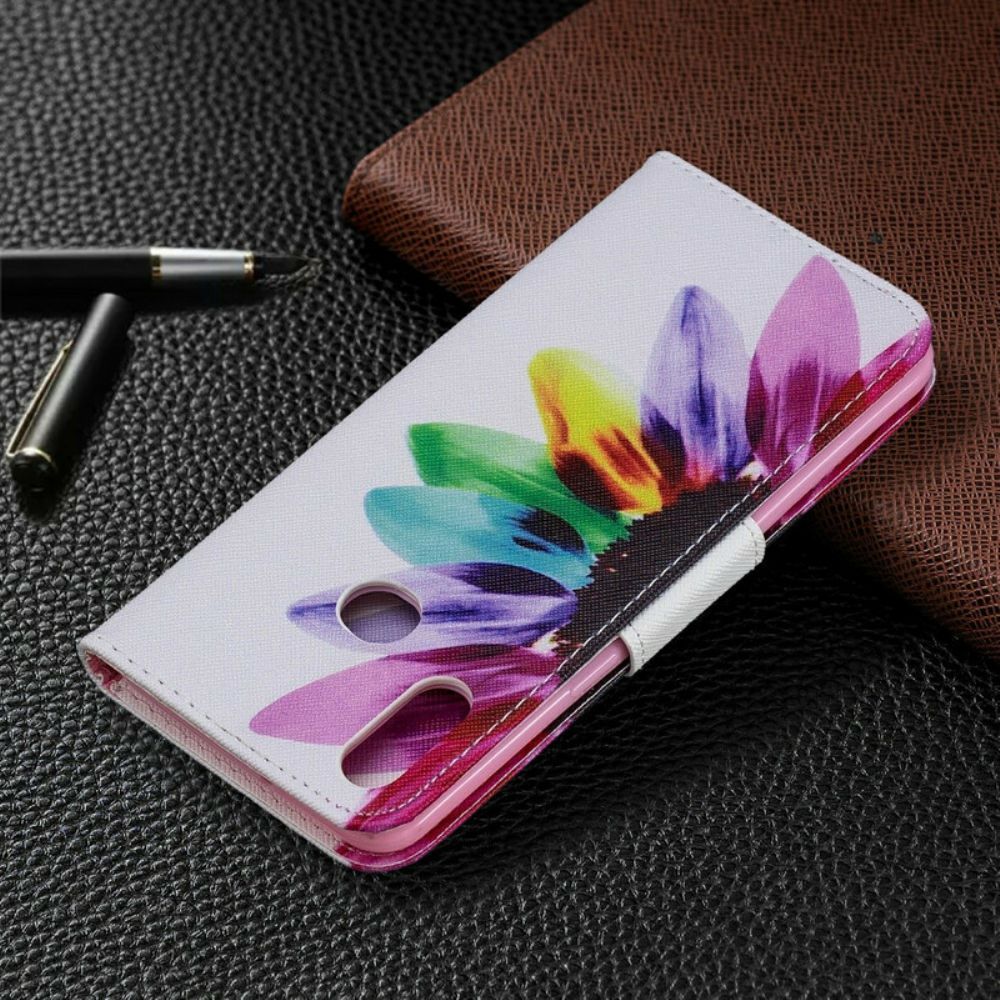 Folio-hoesje voor Samsung Galaxy A10s Aquarel Bloem