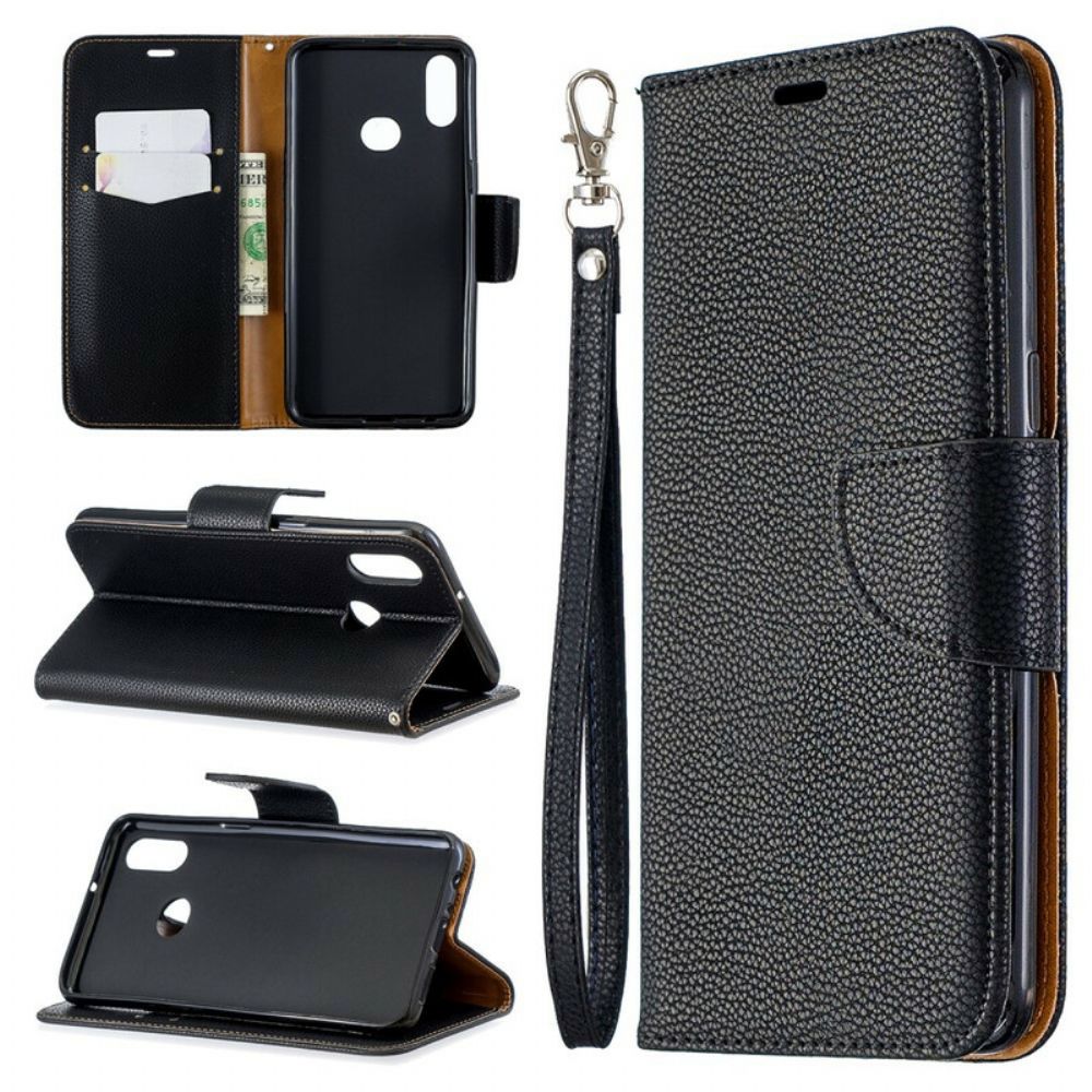 Folio-hoesje voor Samsung Galaxy A10s Flip Case Litchi Flap Schuin