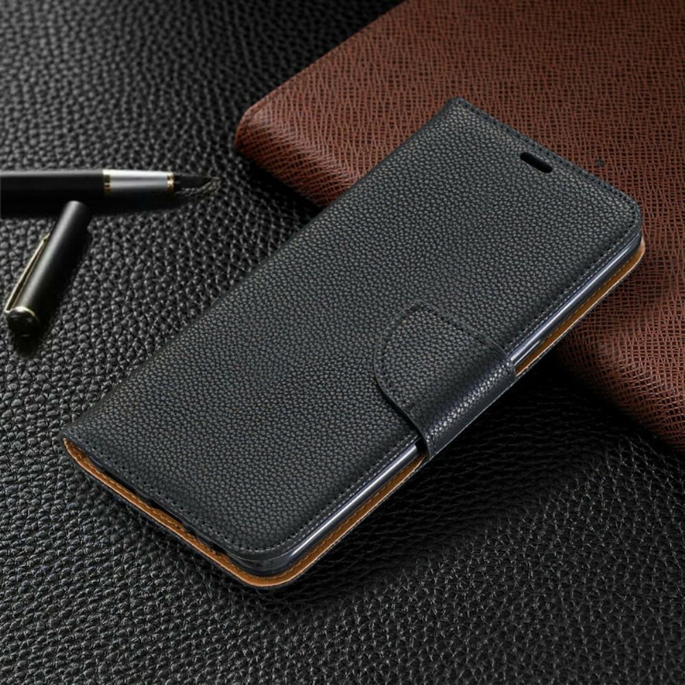 Folio-hoesje voor Samsung Galaxy A10s Flip Case Litchi Flap Schuin