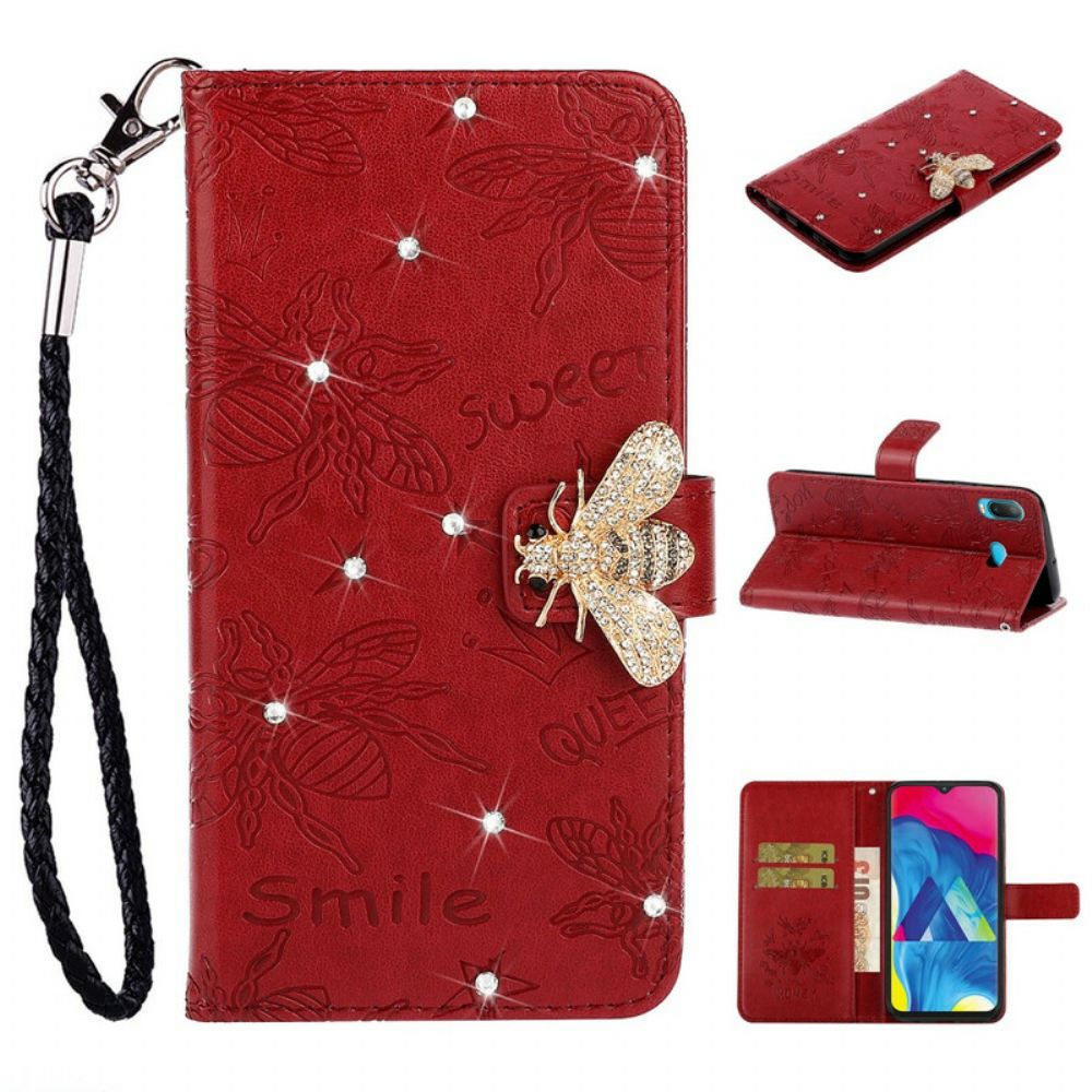 Folio-hoesje voor Samsung Galaxy A10s Smile Bee Charm