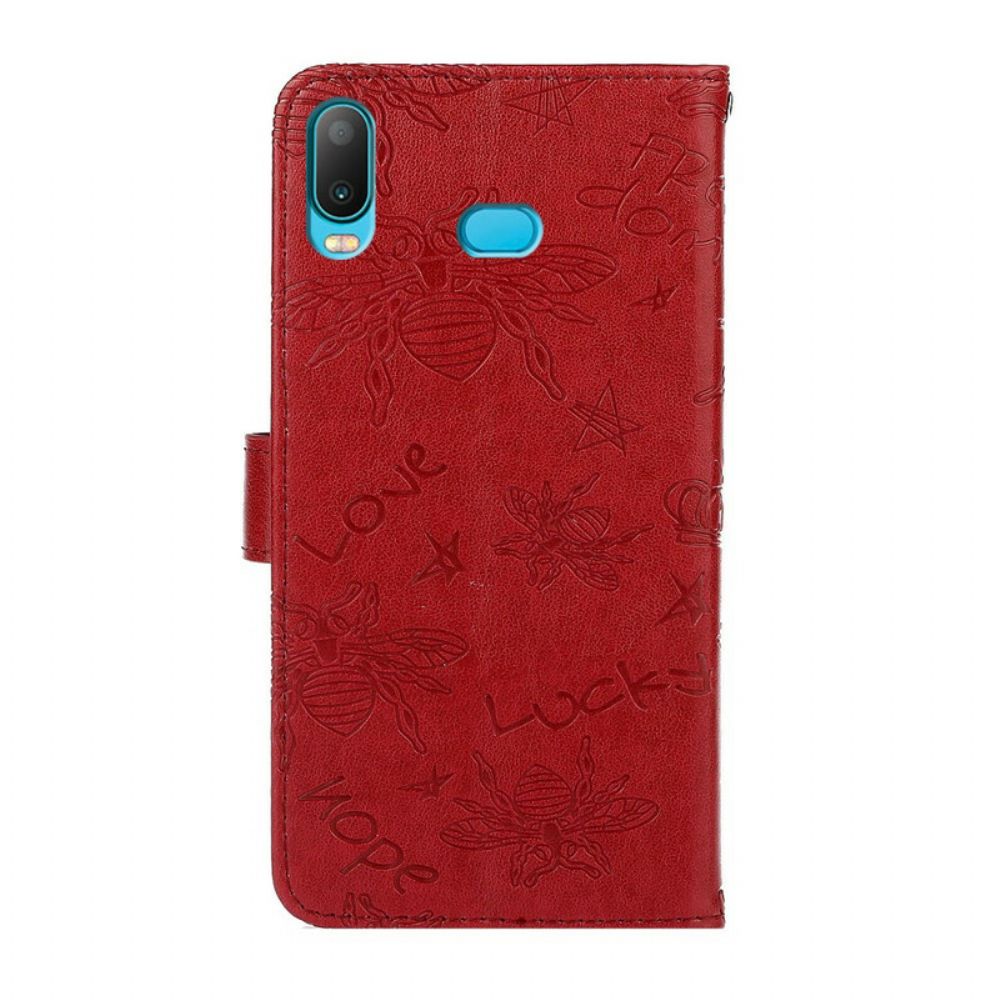 Folio-hoesje voor Samsung Galaxy A10s Smile Bee Charm