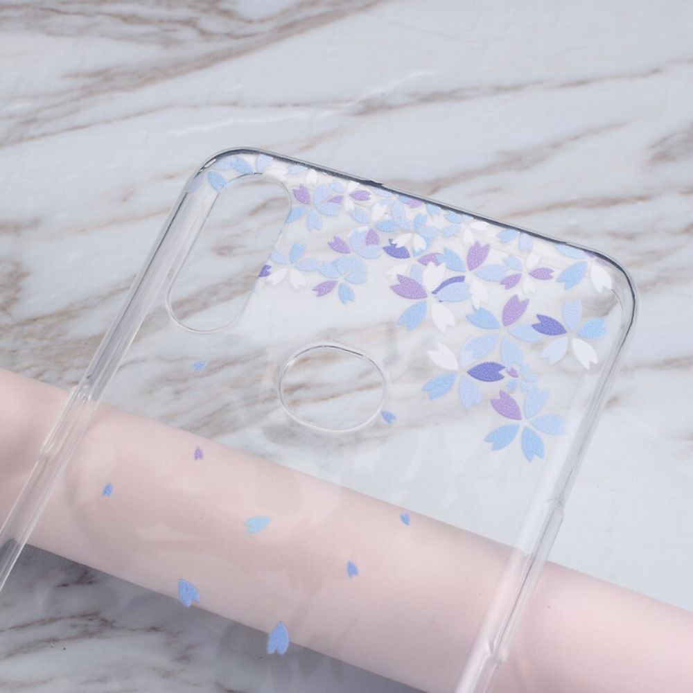 Hoesje voor Samsung Galaxy A10s Transparante Vlinders En Bloemen