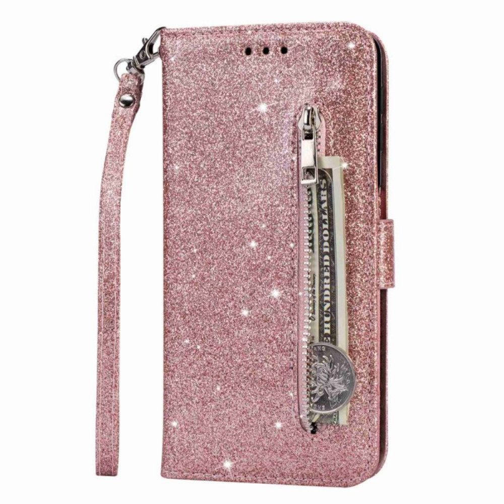 Folio-hoesje voor Samsung Galaxy A54 5G Glitter Portemonnee