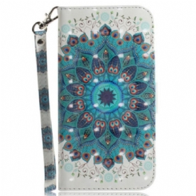 Folio-hoesje voor Samsung Galaxy A54 5G Met Ketting Strakke Mandala