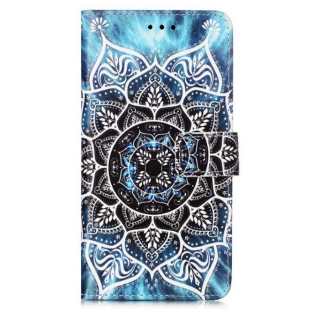 Folio-hoesje voor Samsung Galaxy A54 5G Met Ketting Strakke Mandala