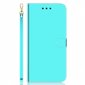 Folio-hoesje voor Samsung Galaxy A54 5G Spiegel En Lanyard