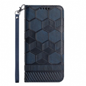 Folio-hoesje voor Samsung Galaxy A54 5G Voetbal Bal Patroon