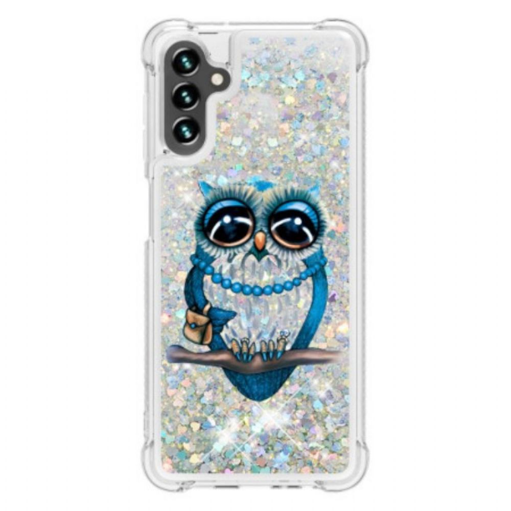 Hoesje voor Samsung Galaxy A54 5G Pailletten Miss Uil