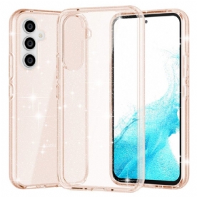 Hoesje voor Samsung Galaxy A54 5G Transparante Pailletten