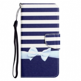 Leren Hoesje voor Samsung Galaxy A54 5G Met Ketting Marine Band