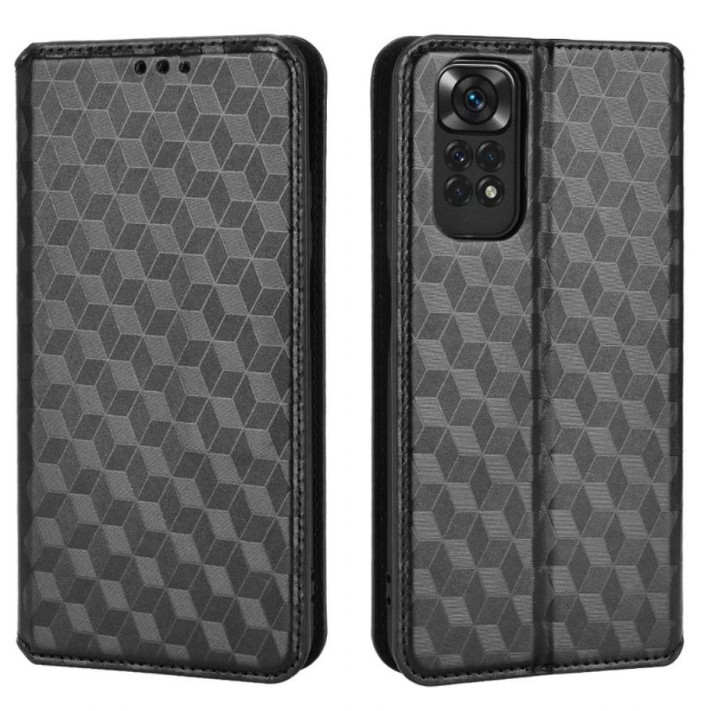 Bescherming Hoesje voor Xiaomi Redmi Note 11 / 11S Folio-hoesje 3d Diamanten Leereffect