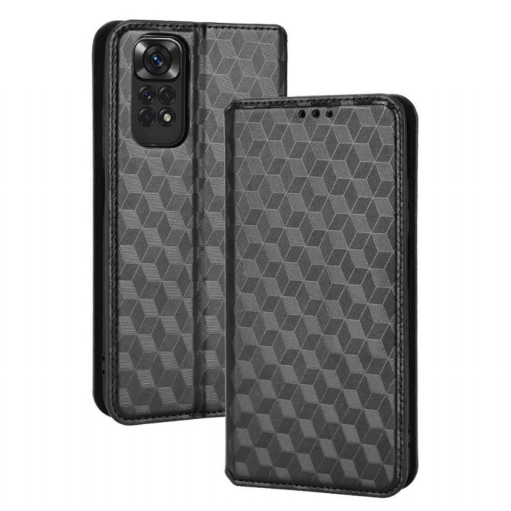 Bescherming Hoesje voor Xiaomi Redmi Note 11 / 11S Folio-hoesje 3d Diamanten Leereffect