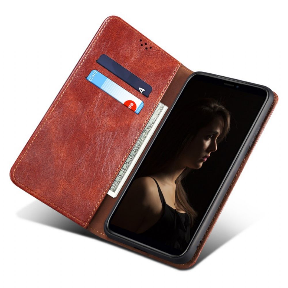 Bescherming Hoesje voor Xiaomi Redmi Note 11 / 11S Folio-hoesje Gewaxt Kunstleer