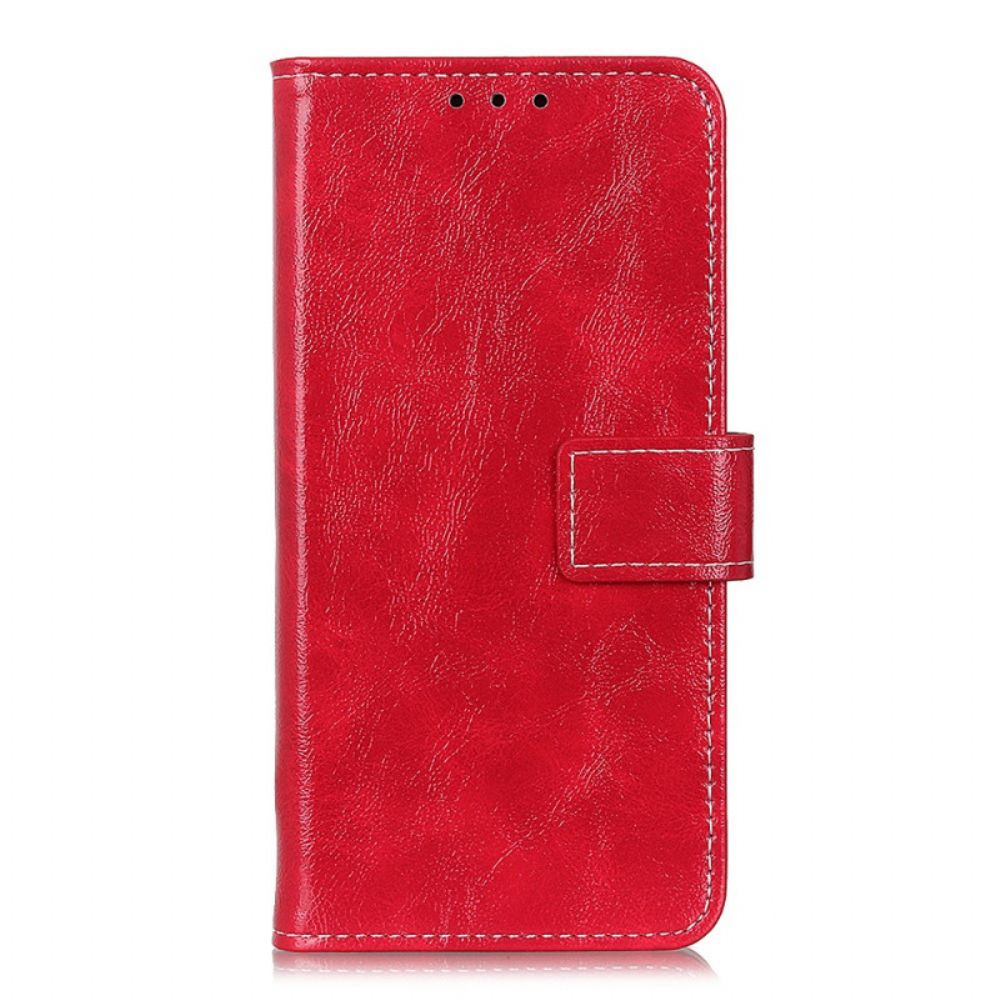 Flip Case voor Xiaomi Redmi Note 11 / 11S Glanzende En Zichtbare Naden