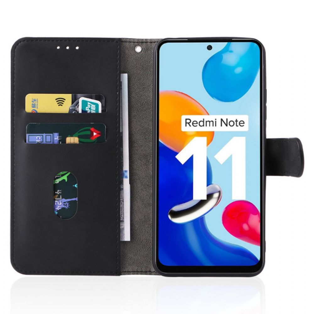 Flip Case voor Xiaomi Redmi Note 11 / 11S Skin-touch Met Lanyard