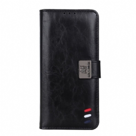 Folio-hoesje voor Xiaomi Redmi Note 11 / 11S Bison Leereffect